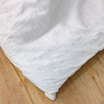 Mystique Waffle Box Jacquard King Size Comforter BIAB Set of 6-240x260CM-White