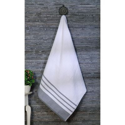 Reinheart Bath Towel White/Charcoal 70X140Cm (DANRHRTBTC2)