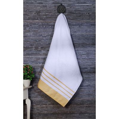 Reinheart Bath Towel White/Gold 70X140Cm (DANRHRTBTC4)