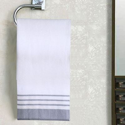 Reinheart Hand Towel White/Charcoal 50X80Cm (DANRHRTHTC2)