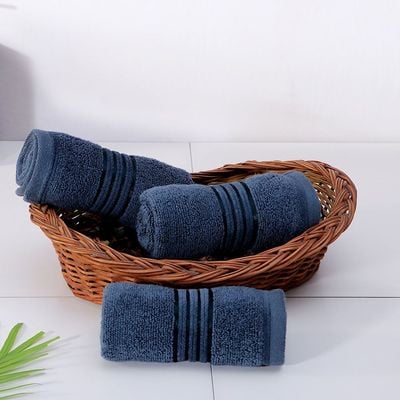 Valencia Face Towel Navy Blue 33X33Cm (DANVALFCC3)