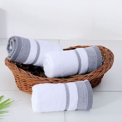 Reinheart Face Towel White/Charcoal 33X33Cm (DANRHRTFCC2)