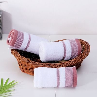 Reinheart Face Towel White/Rust 33X33Cm (DANRHRTFCC3)