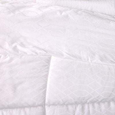 Indulgence 10-Pc Super King Comforter Set 260x260Cm White (D-157)