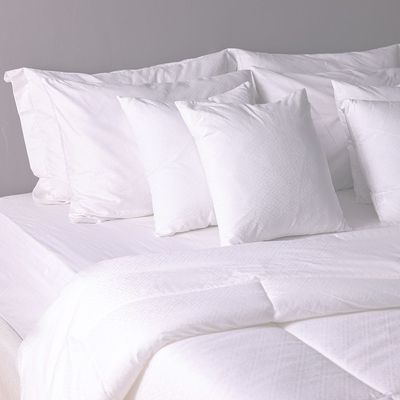 Indulgence 10PCS King Comforter Set 240x260Cm White (D-156)