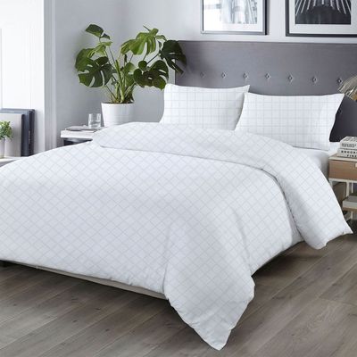 Indulgence 10PCS Super King Comforter Set 260x260Cm White (D-110)