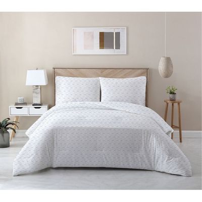 Indulgence 10PCS King Comforter Set 240x260Cm White (D-155)