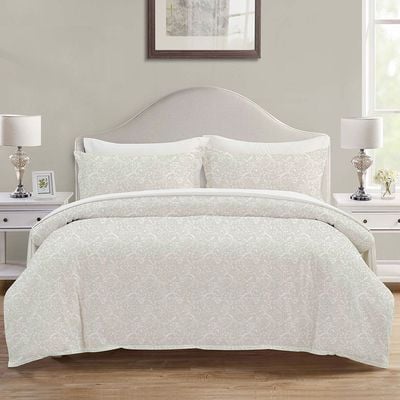 Aw24-Mystique 6 Pcs Super King Comforter Set-260X260Cm White (Vistacom-003)