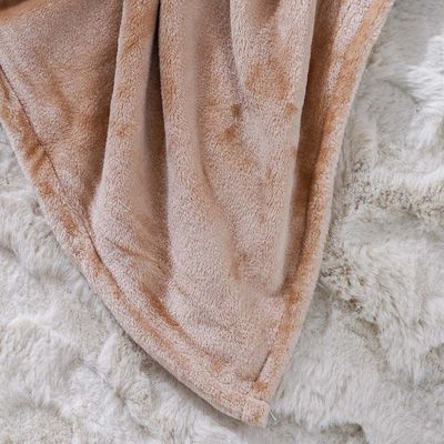 Micro Flannel Blankets Single 150X220Cm Beige