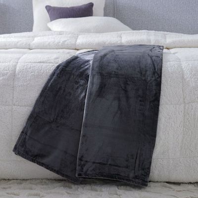 Micro Flannel Blankets Double 220X240Cm Silver
