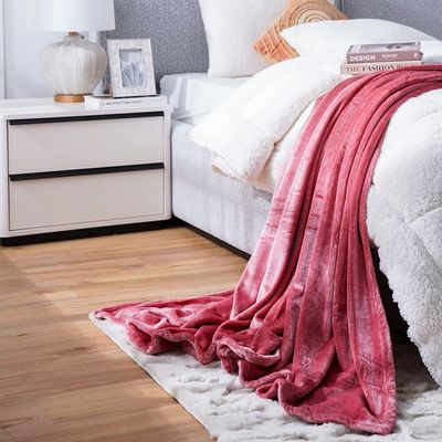Micro Flannel Blankets Single 150X220Cm Pink