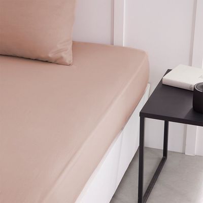 Pristine Fit 144Tc Single Fitted Sheet Light Rose 90X200Cm