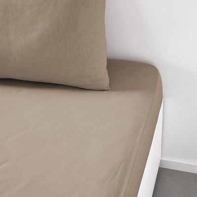 Pristine Fit 144Tc Single Fitted Sheet Beige 90X200Cm