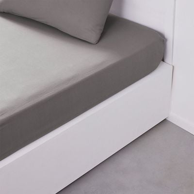 Pristine Fit 144Tc Single Fitted Sheet Light Grey 90X200Cm