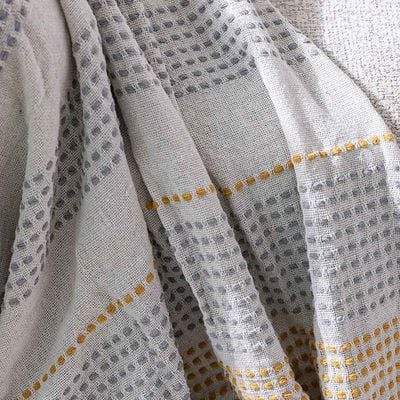 Takisha Striped Woven Throw - Grey 