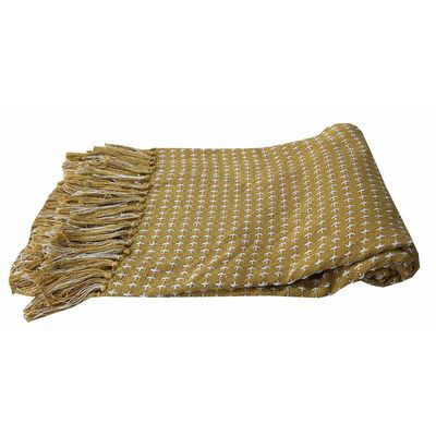 Takisha Woven Throw Yellow (Se/Th-140124)