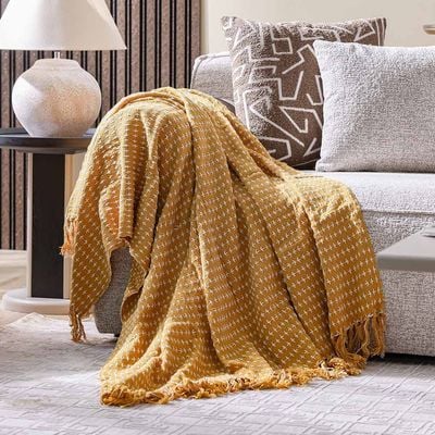 Takisha Woven Throw - Yellow