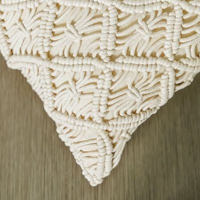 Dreamy Macramé Cushion - Beige