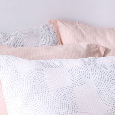 Bliss 6- Piece Queen Comforter Set 200X240 Cm Peach (COMF DES - 3)