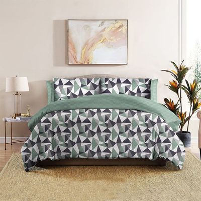 Bliss 6- Piece Queen Comforter Set 200X240 Cm Green (COMF DES - 5)