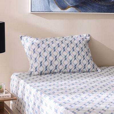 Bliss 2- Piece Single Fitted Sheet Set 120X200 Cm Lt. Blue (FITTED DESGN - 2)