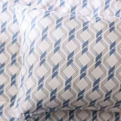 Bliss 2- Piece Single Fitted Sheet Set 120X200 Cm Lt. Blue (FITTED DESGN - 2)