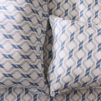 Bliss 3- Piece King Fitted Sheet Set 180X200 Cm Lt. Blue (FITTED DESGN - 2)