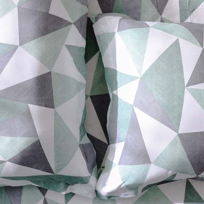 Bliss 3- Piece Queen Fitted Sheet Set 160X200 Cm Green (FITTED DESGN - 5)