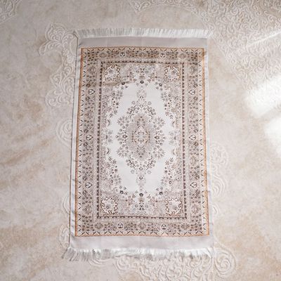 Aw24-Janamaz Jacquard Prayer Mat With Pouch Gold 70X110 Cm (Ht-003G)