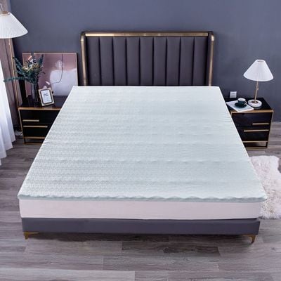 Dreamscape 7 Zone Gel Memory Form Mattress Topper 180X200X5 Cm White 