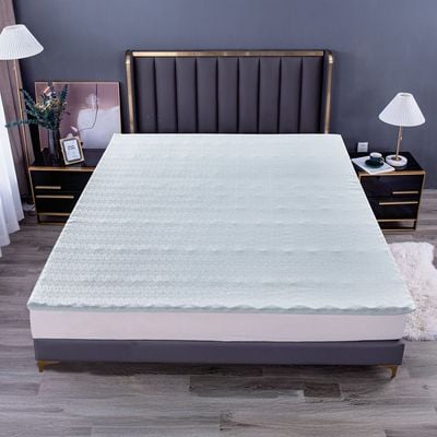 Dreamscape 7 Zone Gel Memory Form Mattress Topper 200X200X5 Cm White 