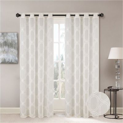 Meadow Set Of 2 Sheer Curtain 135X300Cm Cream