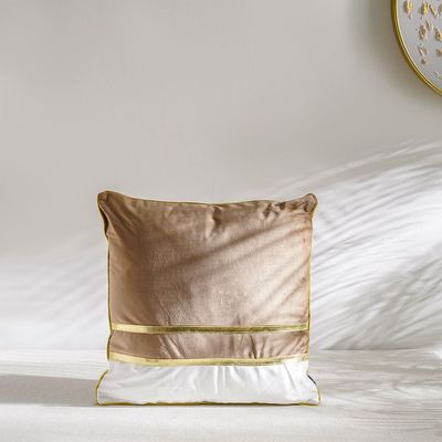 Gleam Cushion 45X45Cm Coffee/White