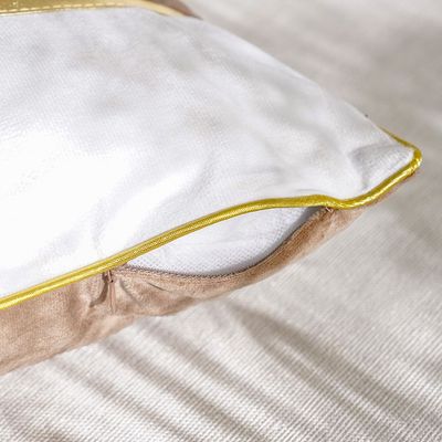 Gleam Cushion 45X45Cm Coffee/White