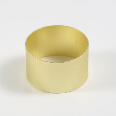 Majestic Set Of 4 Round Metal Napkin Ring Matt Gold 