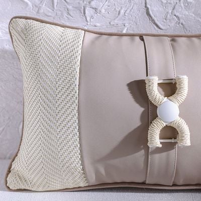 Gleam Patchwork Cushion 30X50Cm White 