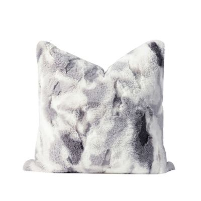 Gleam Rabbit Hair Cushion 45X45Cm White Green 