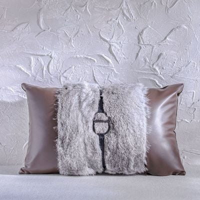 Gleam Patchwork Cushion - Coffee Brown - 30x50 cm 