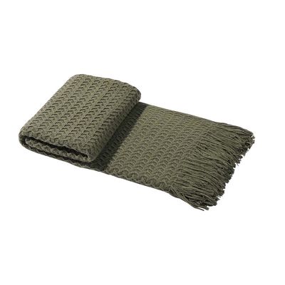 Takisha Knitted Throw 127X176Cm Light Green 