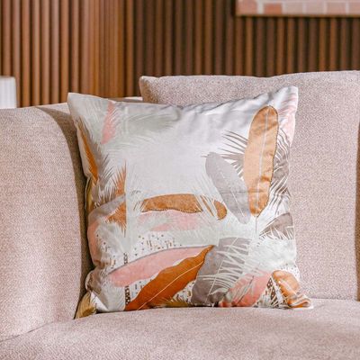 Gleam Floral Velvet Cushion Cover - Multicolor - 45x45 cm 