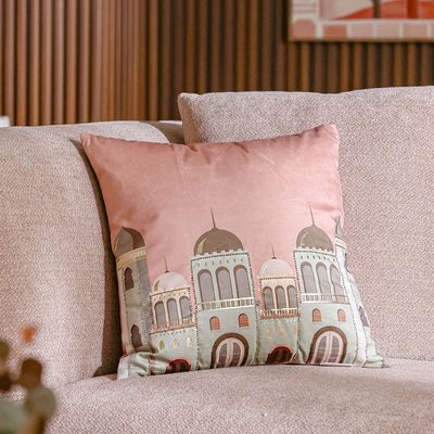 Gleam Velvet Cushion Cover - Rose Dawn - 45x45 cm 