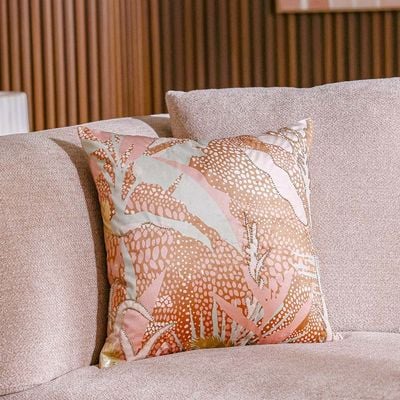 Gleam Floral Velvet Cushion Cover - Multicolor - 45x45 cm 