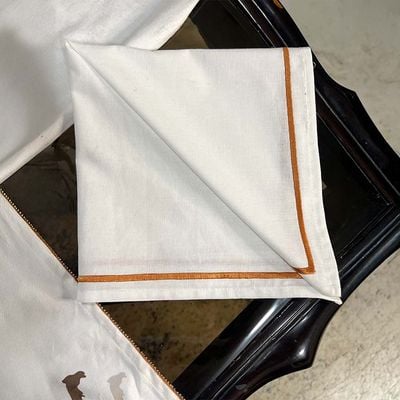 Gleam Set Of 2 Embroidery Napkin White 33X48Cm 