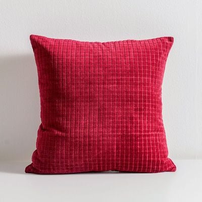 Gleam Dyed Velvet Cushion Cover Burgundy 45x45 Cm 