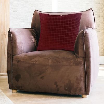 Gleam Dyed Velvet Cushion Cover Burgundy 45x45 Cm 