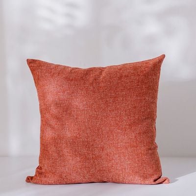 Gleam Solid Texture Cushion Cover Rust 45x45 Cm 