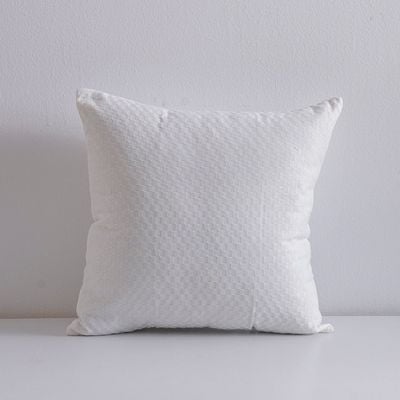 Gleam Solid Texture Cushion Cover - White - 45x45 - cm 