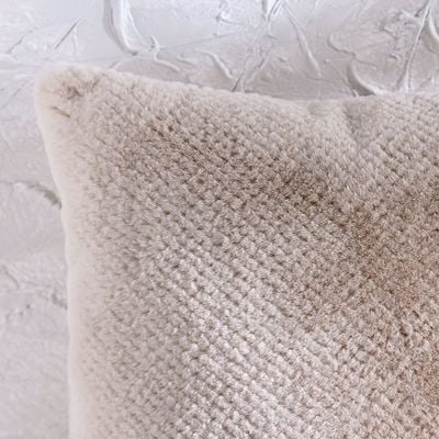 Gleam Solid Texture Cushion Cover - White - 45x45 - cm 