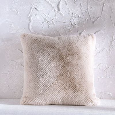 Gleam Solid Texture Cushion Cover - White - 45x45 - cm 