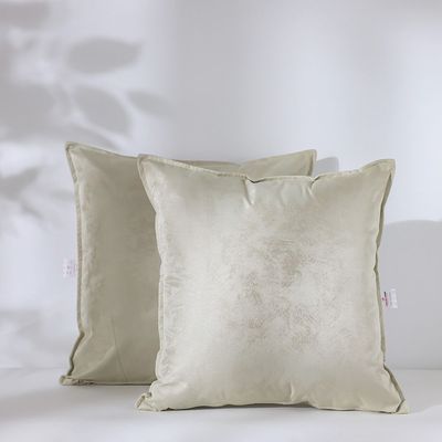 Meadow Set Of 2 Cushions Cover Beige 45X45 Cm